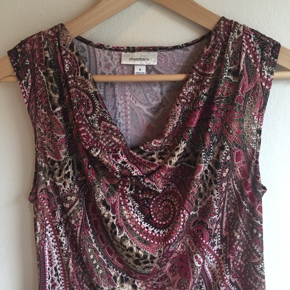 Dressbarn sleeveless drape neckline top Size S - Picture 3 of 8